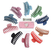 Load image into Gallery viewer, 10 Colors Hair Big Claw Clips 4 Inch Matte Nonslip Large Hair Clamps Fit Thin Hair and Thick Hair Trendy Jaw Hair Clips Strong Hold Hair Clips suitable for Women Fashion Hair Styling Accessories.
