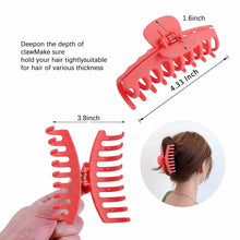 Load image into Gallery viewer, 10 Colors Hair Big Claw Clips 4 Inch Matte Nonslip Large Hair Clamps Fit Thin Hair and Thick Hair Trendy Jaw Hair Clips Strong Hold Hair Clips suitable for Women Fashion Hair Styling Accessories.
